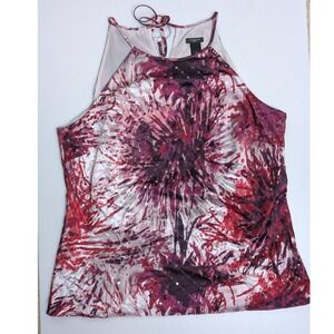 Ann Taylor Womens Top Size 12 Halter Sequined‎ Sleeveless Purple